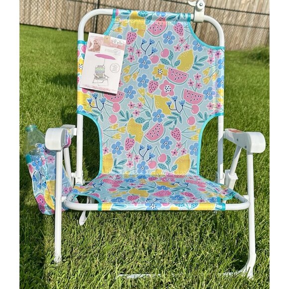 JESSICA SIMPSON Beach Chair 3-6 Years Refreshing Summer Foldable Umbrella Cup - Picture 2 of 7